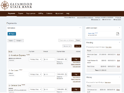 bill pay screenshot
